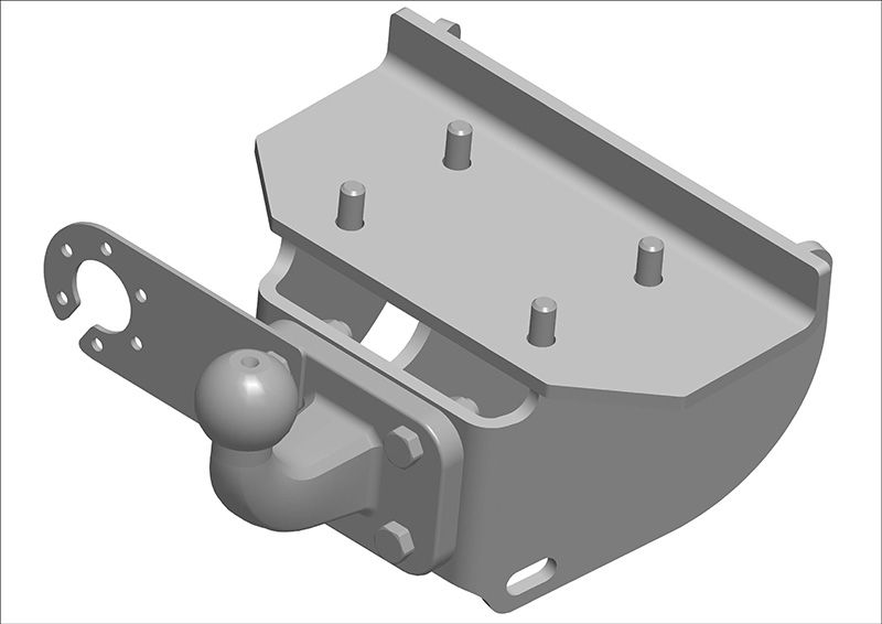 Фаркоп AvtoS для Volkswagen Amarok 2010-2026. Фланцевое крепление. Артикул VW 26