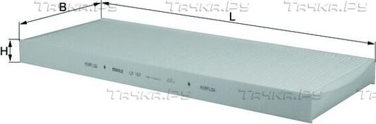 Салонный фильтр Mahle для Lancia Phedra 2002-2010. Артикул LA 167