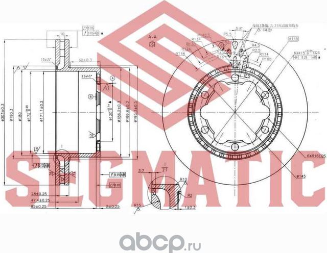 ДИСК ТОРМОЗНОЙ (Segmatic). Артикул SBD30093473
