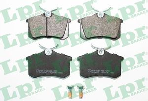 Тормозные колодки LPR задние для Citroen C3 II 2009-2016. Артикул 05P1788