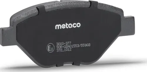 Колодки тормозные передние к-кт (Metaco). Артикул 3000377