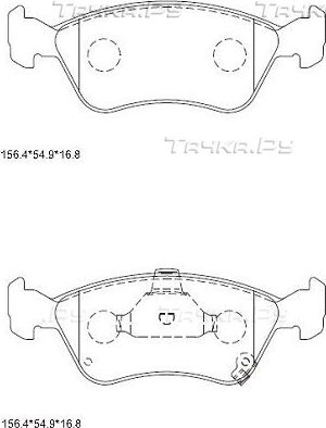 Тормозные колодки Asimco. Артикул KD2797