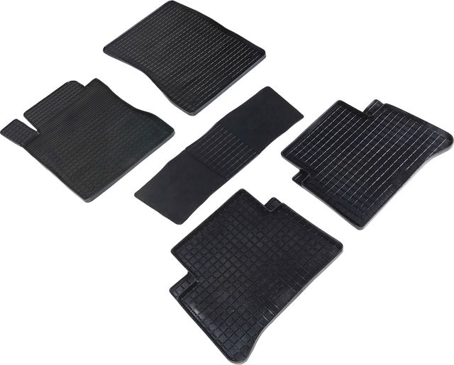 Коврики резиновые Seintex с узором сетка для салона Mercedes-Benz E-Класс W211 2002-2009. Артикул 00886