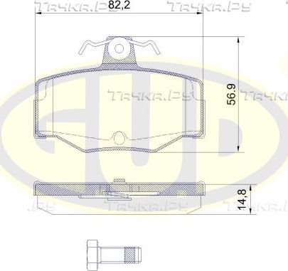 Тормозные колодки G.U.D.. Артикул GBP880141