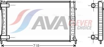 Радиатор охлаждения двигателя AVA. Артикул CN2144