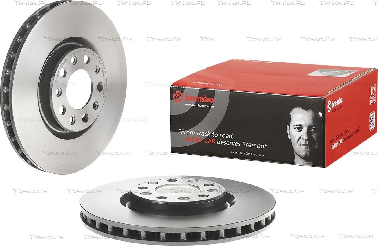 Тормозной диск Brembo PRIME LINE - UV Coated передний для Alfa Romeo Giulia II (952) 2015-2026. Артикул 09.C495.11