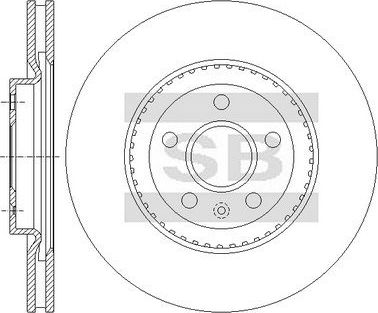 Тормозной диск Sangsin Hi-Q передний для Cadillac CTS II 2008-2014. Артикул SD5531