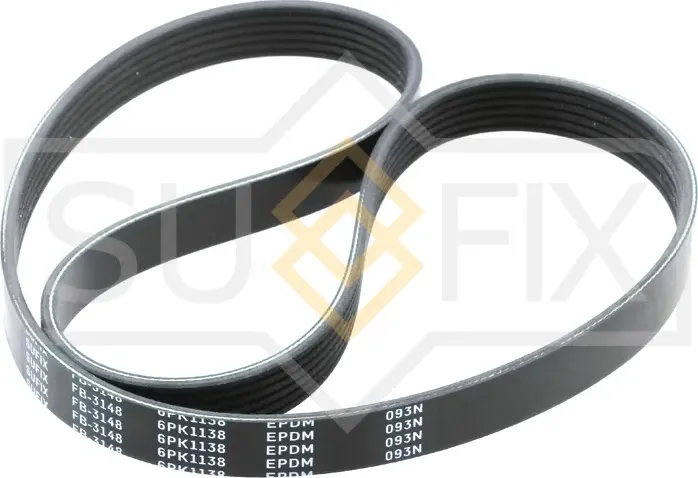 Ремень поликлиновый 6PK1138 (Sufix). Артикул FB3148