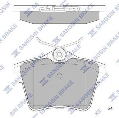 Тормозные колодки Sangsin Hi-Q. Артикул SP1897
