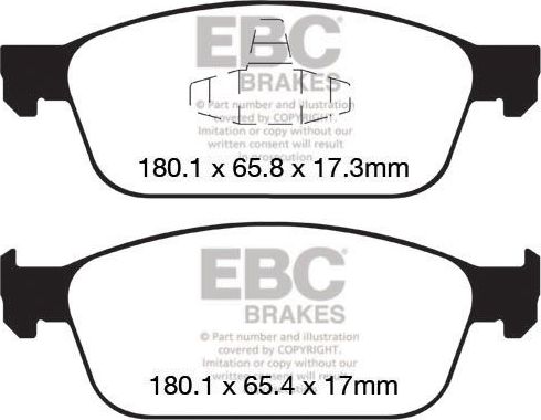 Тормозные колодки EBC Brakes. Артикул DP42145R