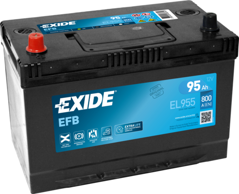 Аккумулятор Exide EFB для Daihatsu Rocky 1985-1998. Артикул EL955