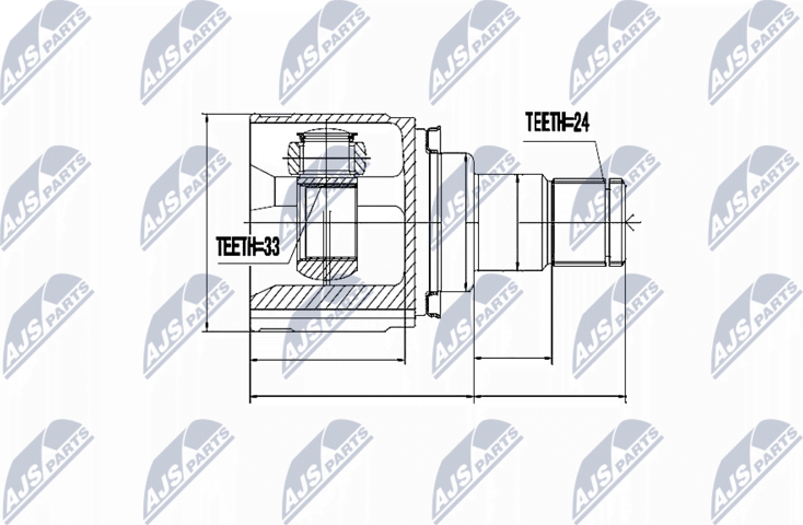 Шрус внутренний (граната) NTY. Артикул NPW-MS-037