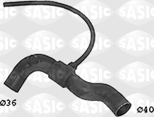 Патрубок радиатора (системы охлаждения) Sasic правый верхний для Lancia Thesis 1989-2001. Артикул SWH4188
