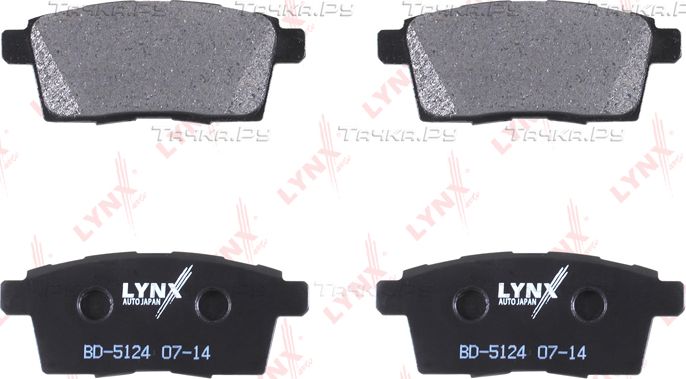 Тормозные колодки LYNXauto задние для Mazda CX-7 I 2006-2014. Артикул BD-5124