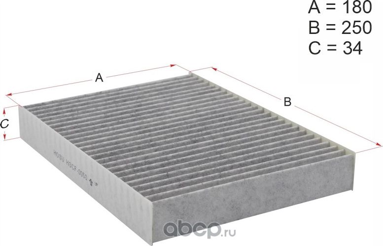 Фильтр салона NISSAN X-TRAIL T32 14-/QASHQAI 14-/MARCH 10-/PULSAR 1.5 14- угольн (Hosu). Артикул HSCF0050