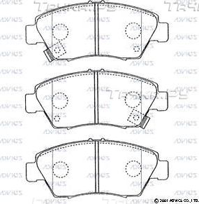 Тормозные колодки Advics передние для Honda Concerto 1989-1995. Артикул SN421P