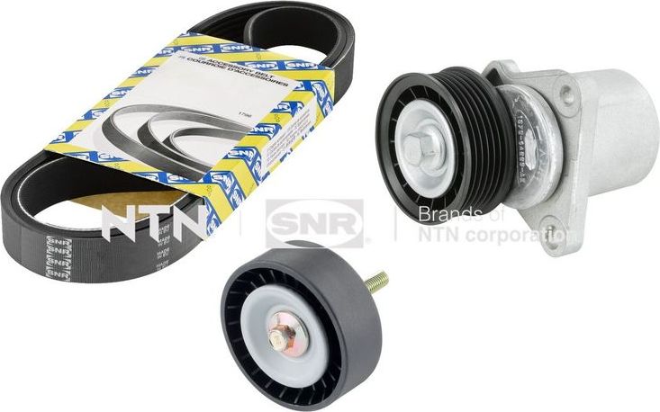 Приводной ремень поликлиновой с роликами (комплект) NTN / SNR. Артикул KA852.19