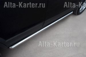 Защита порогов RusStal труба d42 (вариант 3) для Infiniti FX 37 2010-2025. Артикул IF7T-0007703