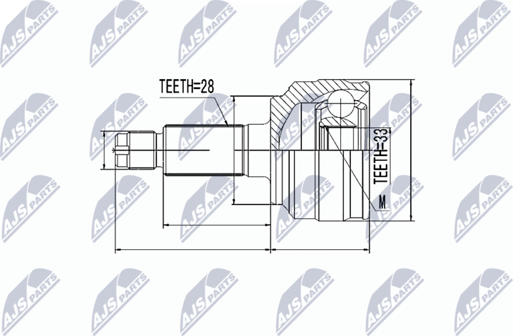 Шрус внутренний (граната) NTY. Артикул NPZ-MZ-058