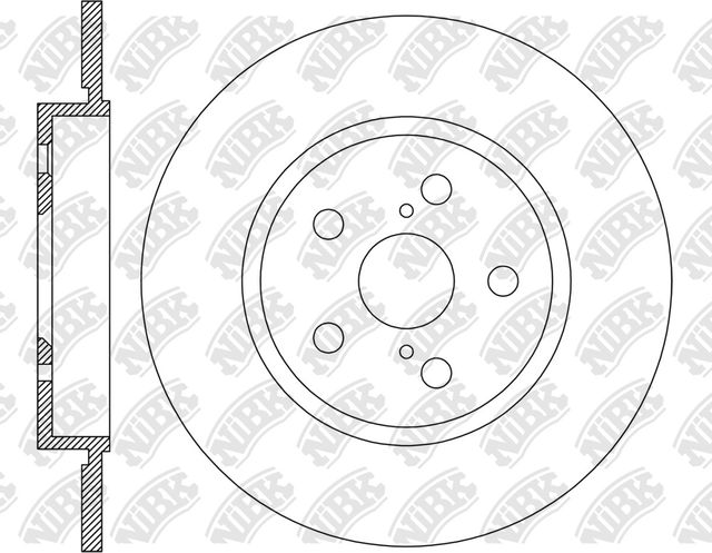 Тормозной диск NiBK задний для Toyota Corolla E210 2019-2026. Артикул RN2247