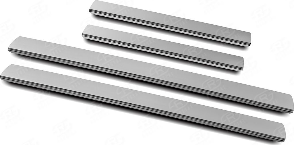 Накладки RusStal на пороги (лист нерж. зеркальный) для ВАЗ Lada Granta I 2011-2026. Артикул LAGRANT11-01