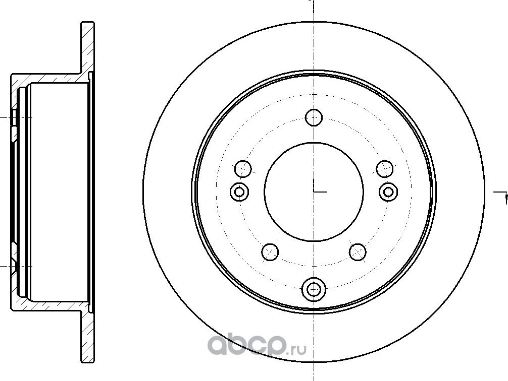 Диск тормозной (G-Brake). Артикул GR01884