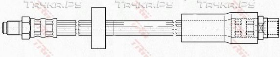 Тормозной шланг TRW задний правый/левый для Audi A6 III (C6) 2004-2011. Артикул PHB601