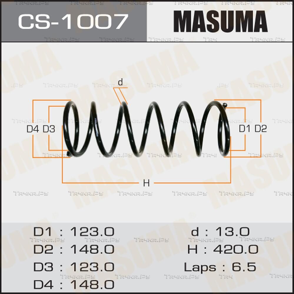 Пружина подвески Masuma. Артикул CS-1007