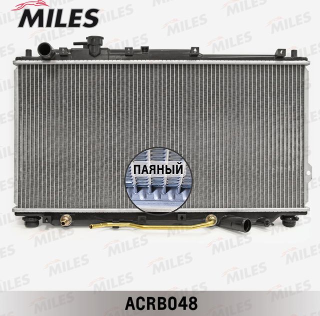 Радиатор охлаждения двигателя Miles для Kia Sephia I 1996-1997. Артикул ACRB048