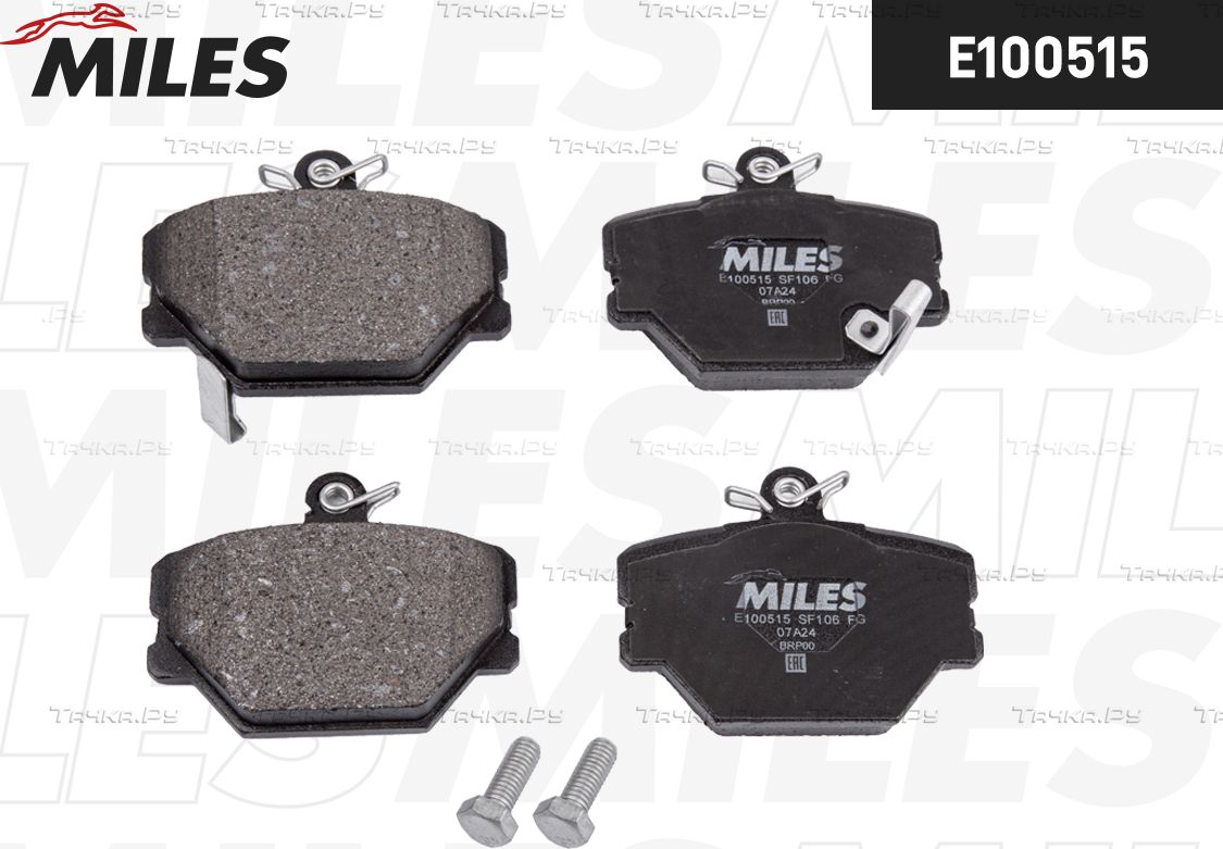 Тормозные колодки Miles (Semi-Metallic) передние для Smart Roadster W452 2003-2005. Артикул E100515