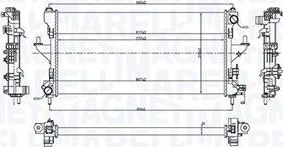 Радиатор охлаждения двигателя Magneti Marelli. Артикул 350213216900