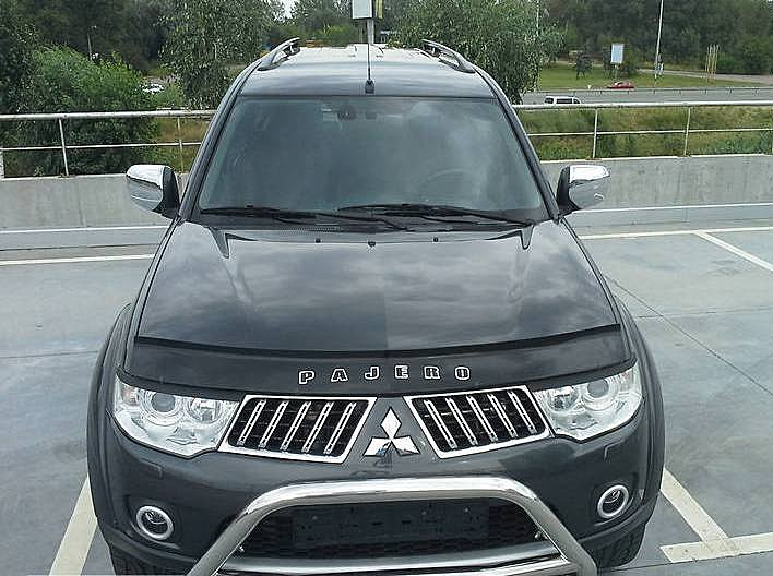 Дефлектор Vip-Tuning для капота Mitsubishi Pajero Sport II 2008-2016. Артикул MSH02