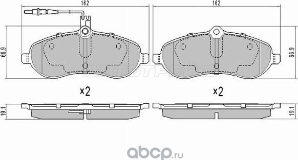 Колодки тормозные FR CITROEN JUMPY IIPEUGEOT EXPE (SAT). Артикул ST425364