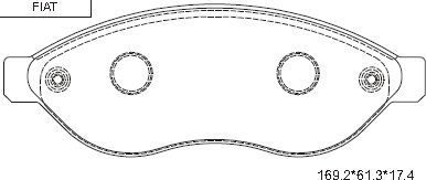 Тормозные колодки Asimco. Артикул KD7530