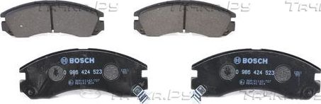 Тормозные колодки Bosch (Low-Metallic) передние для Mitsubishi Eclipse I 1991-1994. Артикул 0 986 424 523