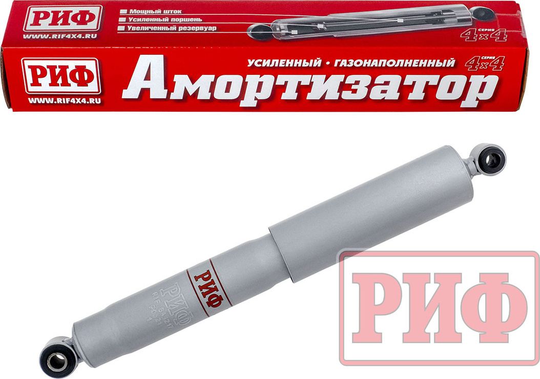 Амортизатор РИФ газовый задний для Mitsubishi Pajero Sport II 2008-2015. Лифт 40 мм. Артикул SAG217