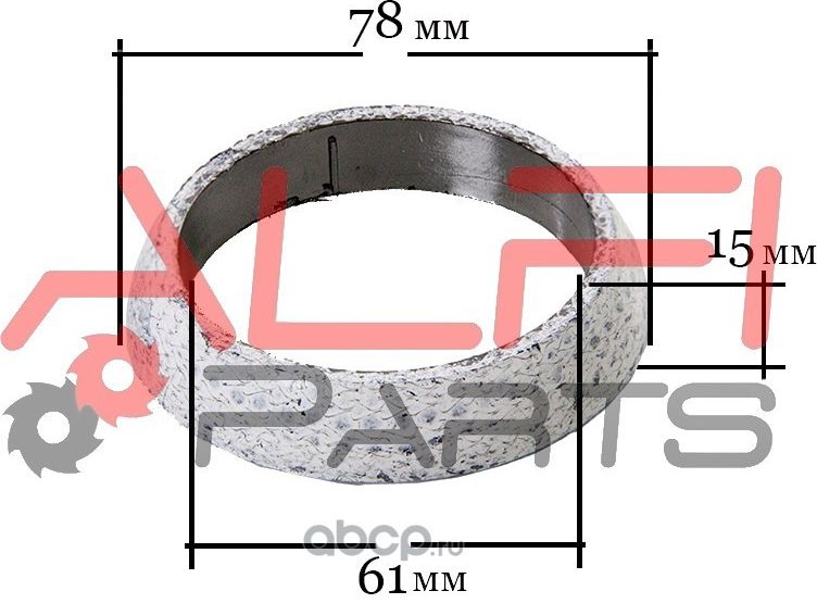 Кольцо-прокладка системы выхлопа 17451-20020 61 (Alfi Parts). Артикул GP1011