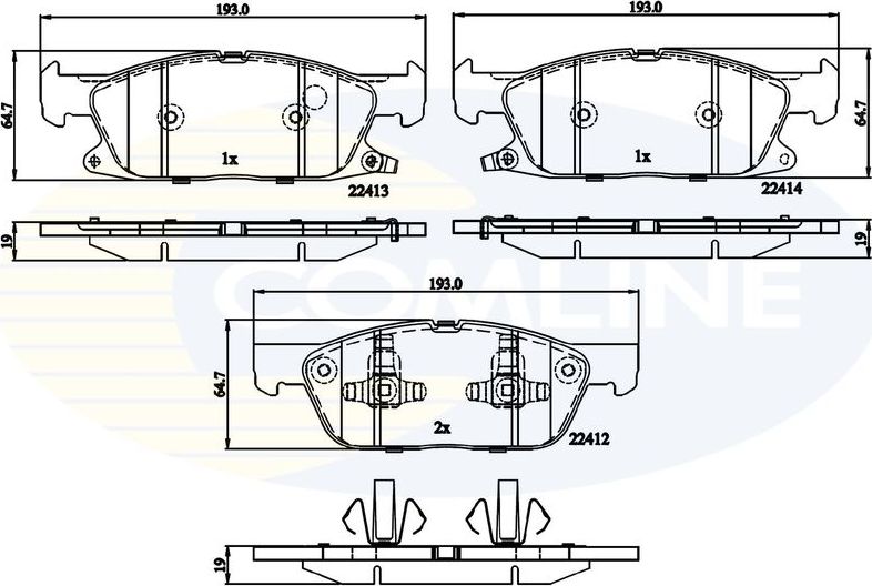 Тормозные колодки Comline Comline передние для Ford S-MAX II 2015-2026. Артикул CBP32310