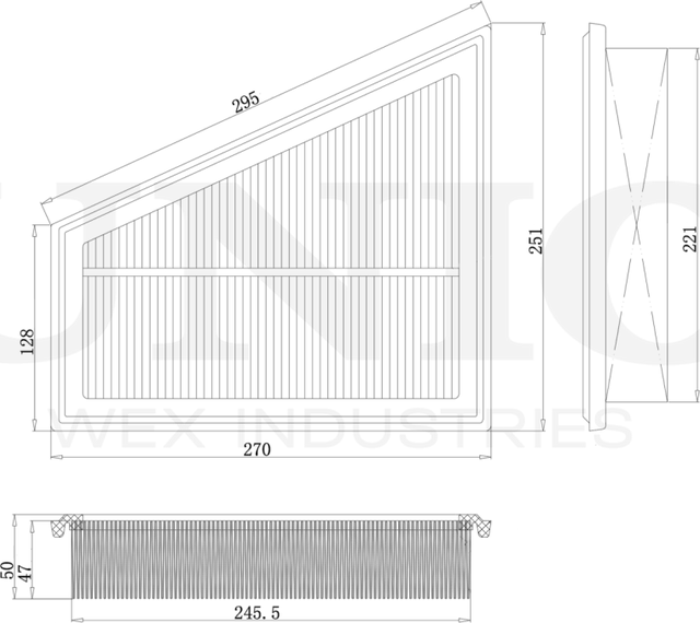 Фильтр воздушный (Unio). Артикул FLT-10109
