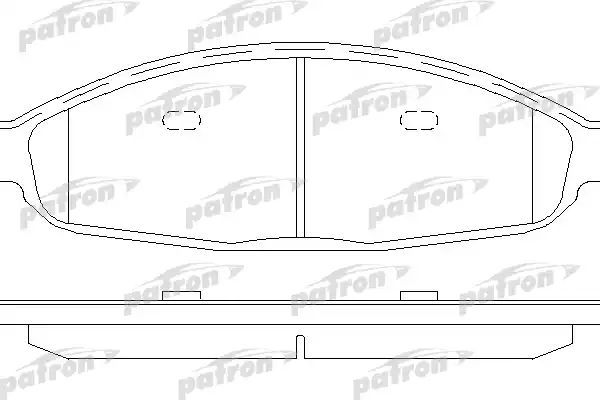 Тормозные колодки Patron передние для Chrysler Pacifica CS 2003-2006. Артикул PBP7000