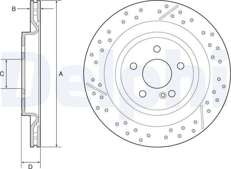Тормозной диск Delphi. Артикул BG4958C