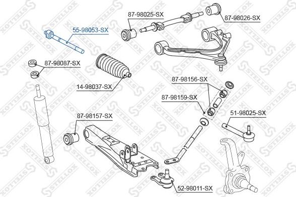 Рулевая тяга Stellox. Артикул 55-98053-SX