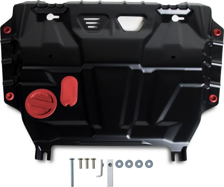 Защита АвтоБРОНЯ для картера и КПП (увеличенная) Toyota Auris II 2012-2015. Артикул 111.05773.1