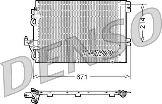 Радиатор кондиционера (конденсатор) Denso для Opel Zafira B 2005-2019. Артикул DCN20009