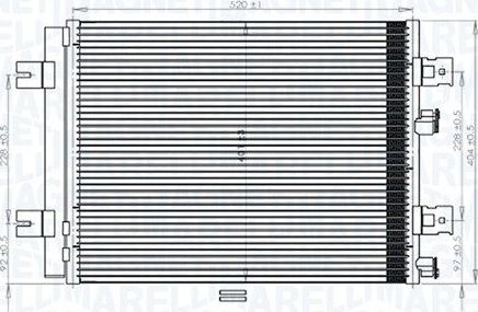 Радиатор кондиционера (конденсатор) Magneti Marelli. Артикул 350203765000