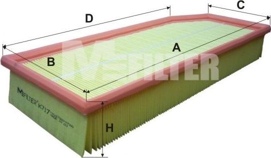 Воздушный фильтр MFilter. Артикул K 717