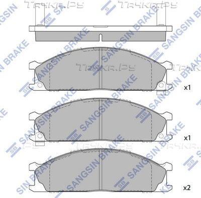 Тормозные колодки Sangsin Hi-Q HI-Q Severe Duty. Артикул SP1140(SD)