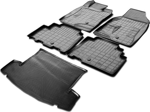 Комплект ковриков Rival для салона и багажника Chevrolet Captiva I рестайлинг (5 мест) 2013-2016. Артикул K11007003-1