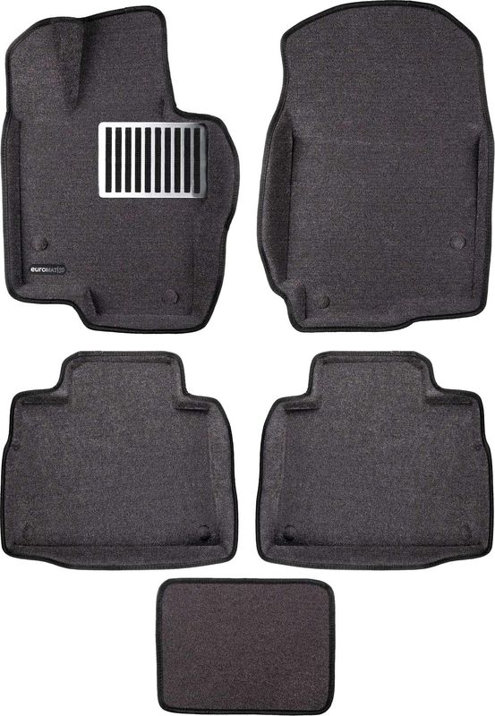 Коврики текстильные Euromat 3D Lux для салона Mercedes-Benz GLE-Class II W167 (искл. Coupe) 2018-2026 СЕРЫЕ. Артикул EM3D-003509G