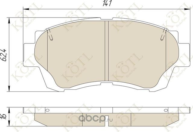 Колодки тормозные дисковые передние к-т LEXUS LS  TOYOTA ALTEZZA  CAMRY  CELICA (Kotl) Kotl. Артикул 3155kt